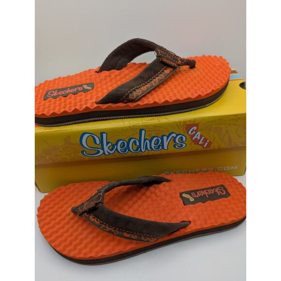 Sketchers Cali Sandals Size 9 NIB Brown Orange - Picture 1 of 7